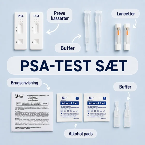 hvad hører med PSA Test – Hjemmetest for Prostata (2 tests)